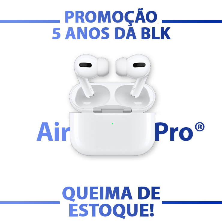 Fone Bluetooth Air Pro® BLK 2024 - Queima de estoque! [Frete Grátis + Brinde]